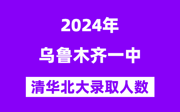 2024年乌鲁木齐一中考入清华北大人数是多少?附历年分数线